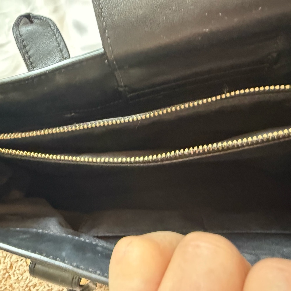 Coach Swagger Black Pebbled Leather Satchel Tote Bag - Picture 16 of 16